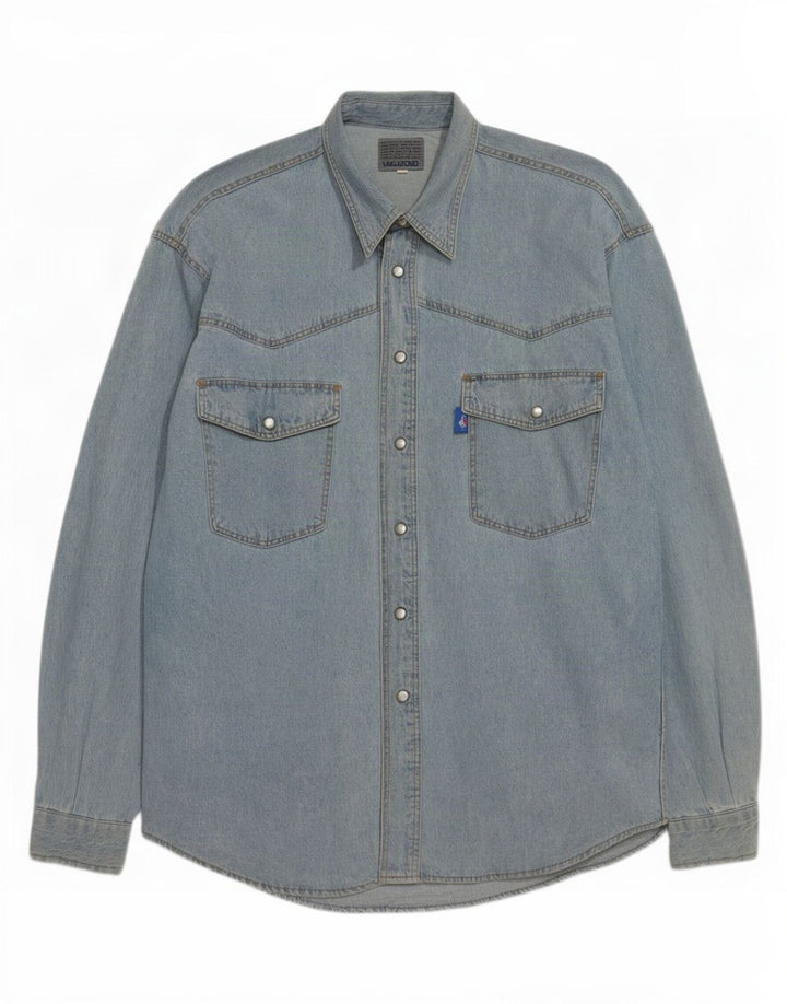 Vagabond Herren Jeanshemd Mittelblau