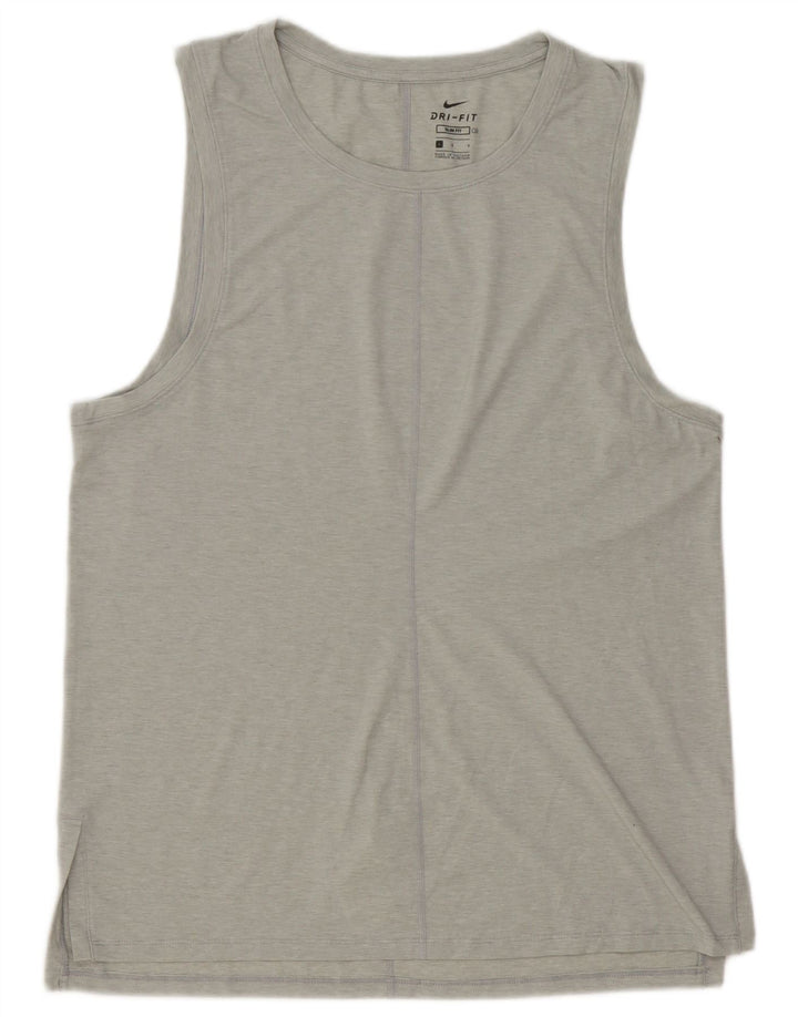 Nike Herren Dri Fit Slim Weste Top Large Grau Polyester