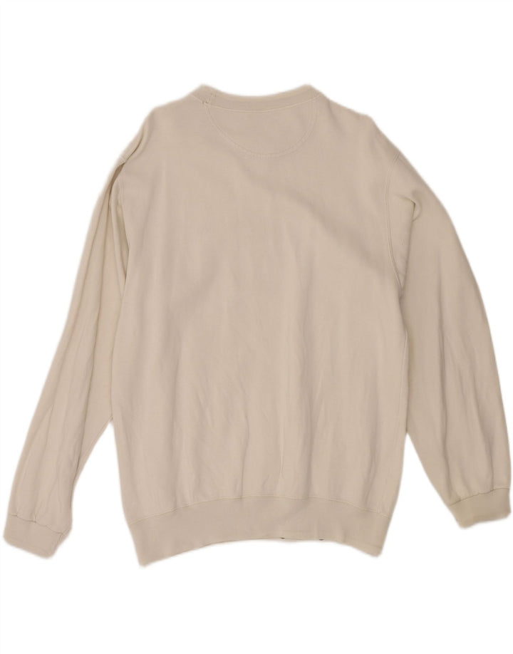 CHAMPION Mens Sweatshirt Jumper Medium White Cotton Vintage Champion and Second-Hand Champion from Messina Hembry 