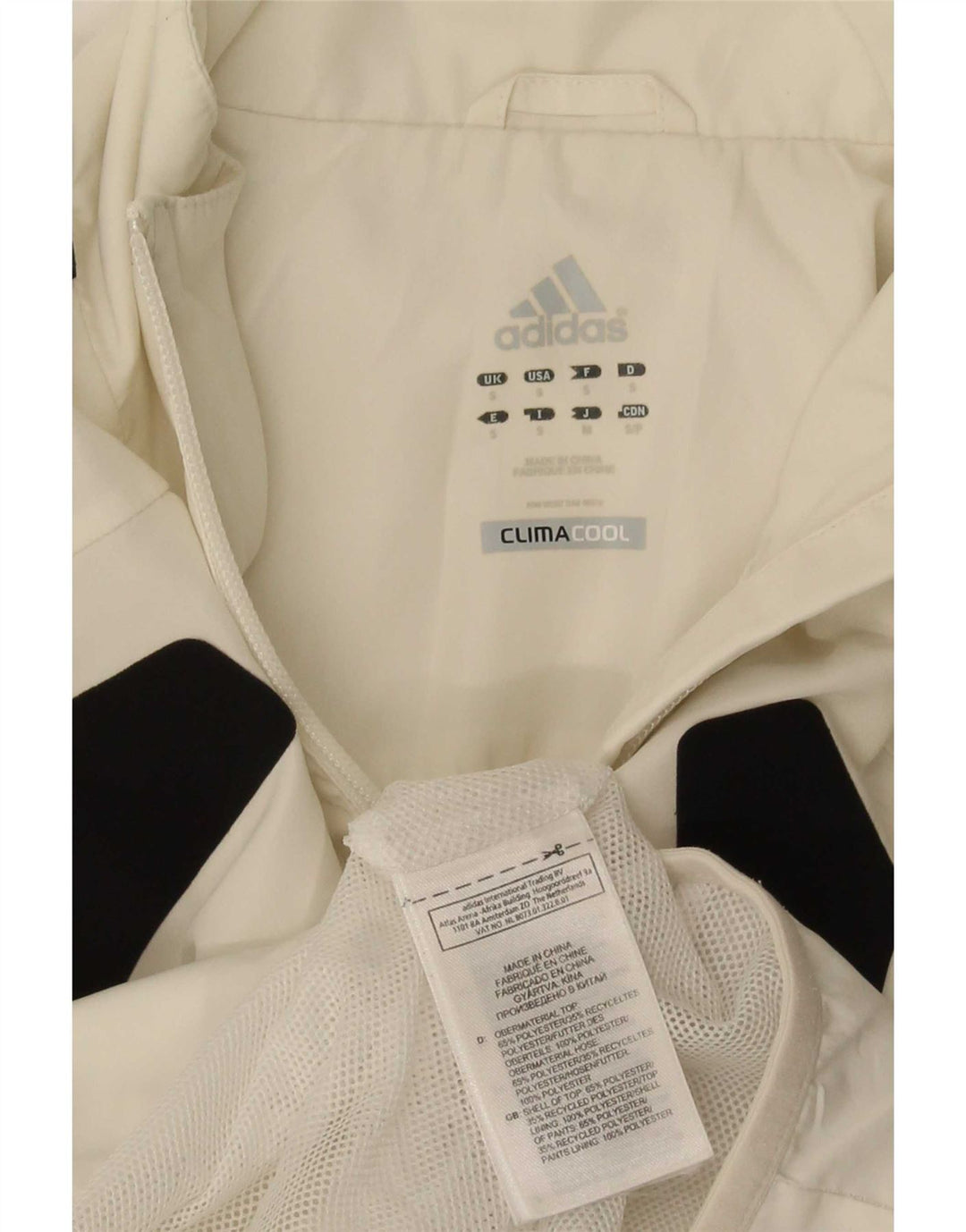 Adidas Herren Climacool Trainingsanzug Top Jacke Small Weiß Farbblock