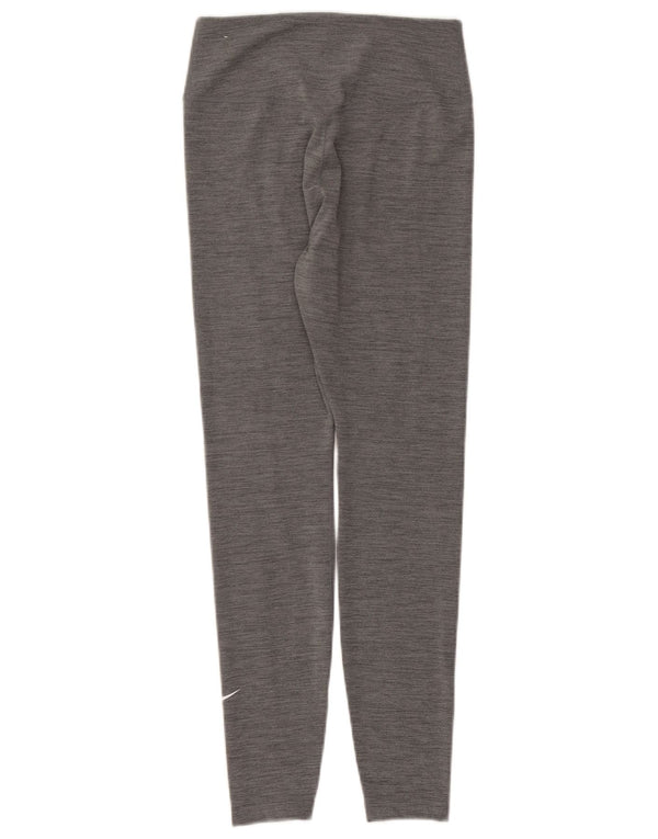 Nike Womens Dri Fit Leggings UK 8 Small  Grey Flecked Polyester