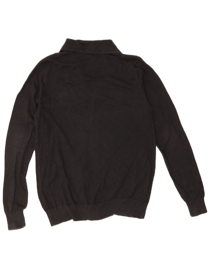Fred Perry Jungen-Cardigan-Pullover, 13–14 Jahre, groß, schwarze Baumwolle