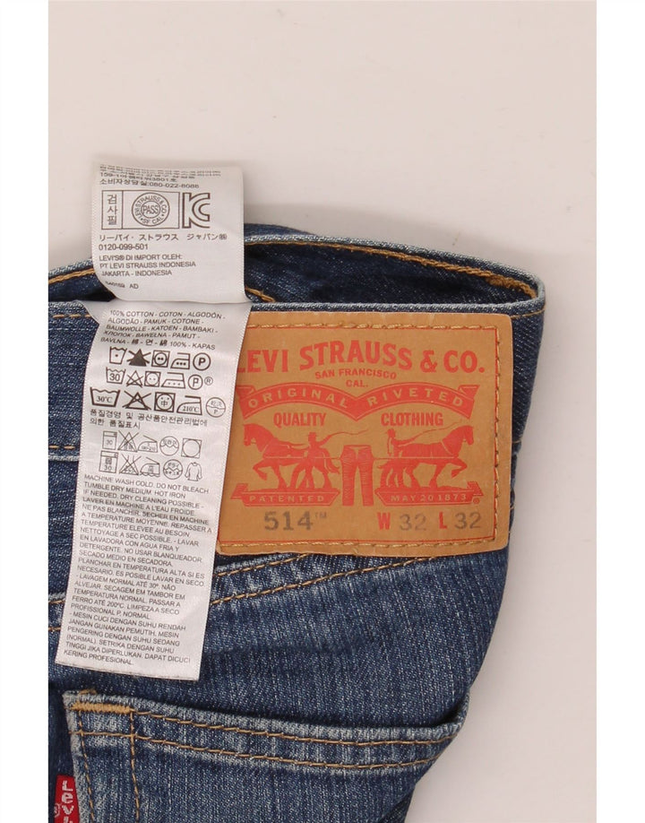 Levi's Herren 514 Denim Shorts W32 mittelblaue Baumwolle