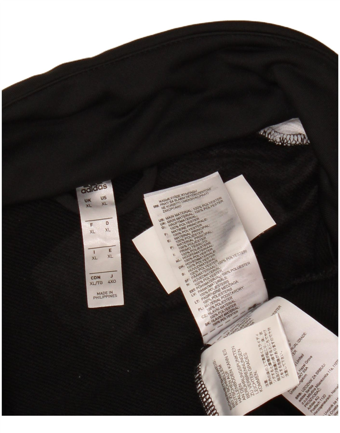 ADIDAS Herren-Trainingsanzug-Oberteil, Jacke, XL, Schwarz, Colourblock-Polyester