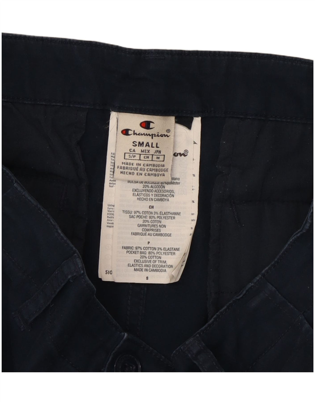 CHAMPION Herren Cargo-Shorts, Größe S, Größe W28, Marineblau, Baumwolle