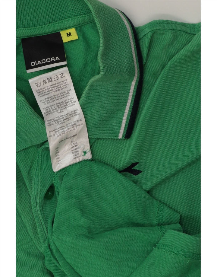 Diadora Herren-Poloshirt aus mittelgrüner Baumwolle