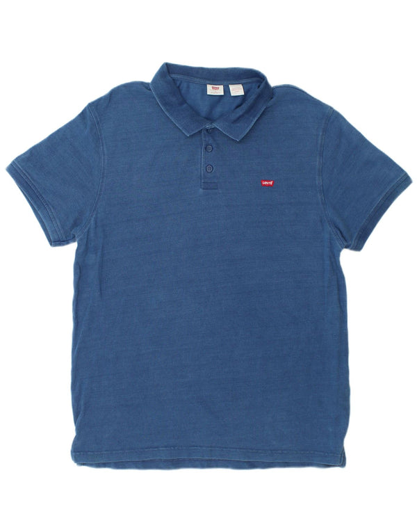 Levi's Herren-Poloshirt mit Standard-Passform, XL, blaue Baumwolle
