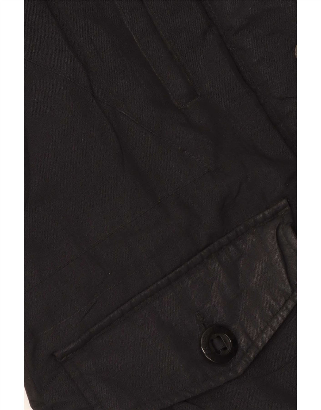 Superdry Damen-Parka mit Kapuze, UK 12, Mittelschwarzes Nylon