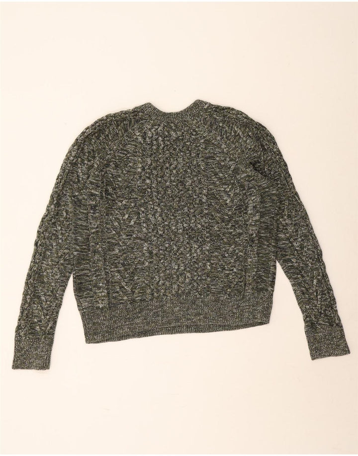 Gap Damen-Pullover, übergroß, Rundhalsausschnitt, Gr. 40, Größe L, Grau meliert