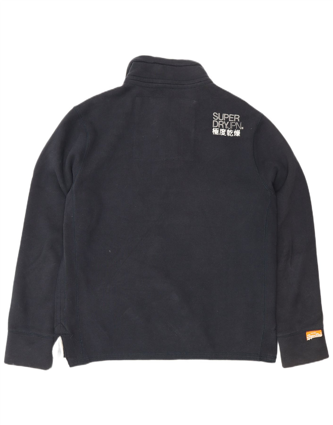 Superdry Herren-Sweatshirt mit grafischem Knopfkragen, XL, Marineblau, Baumwolle