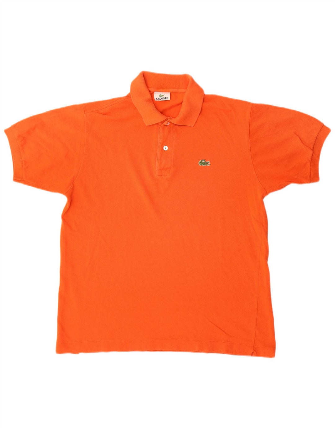 Lacoste Herren-Poloshirt, Größe 4, mittelorange Baumwolle