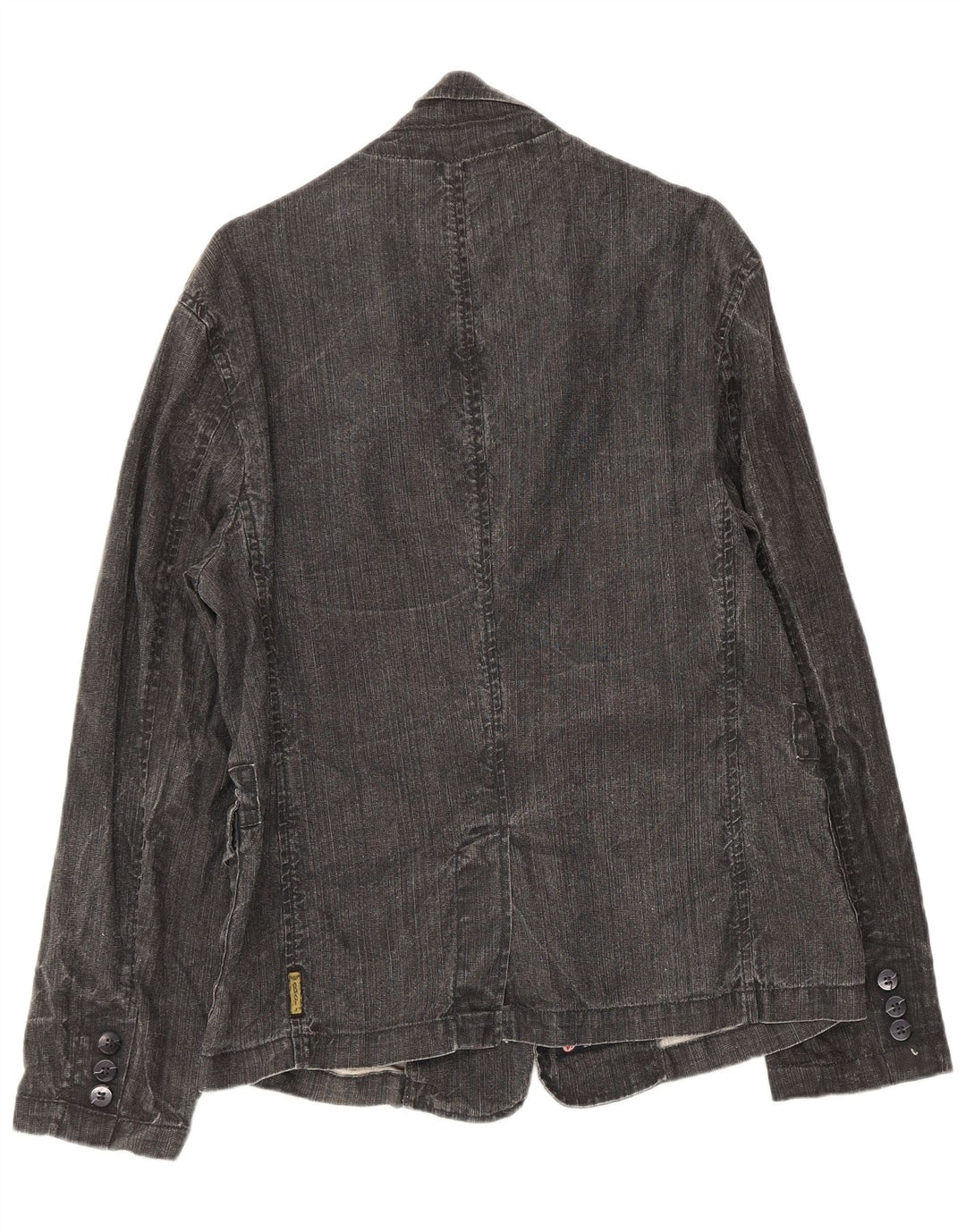 Armani Jeans Herren Denim 3-Knopf-Blazerjacke IT 50 Mittelgraues Leinen