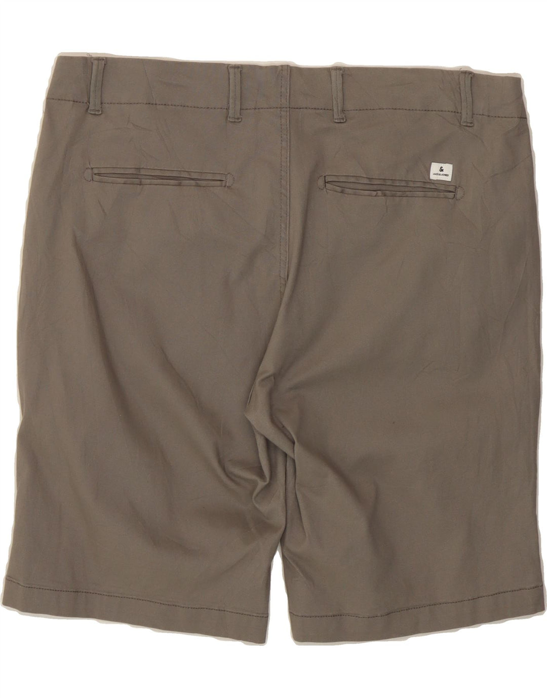 JACK & JONES Mens Regular Chino Shorts W34 Large Grey Cotton Vintage Jack & Jones and Second-Hand Jack & Jones from Messina Hembry 