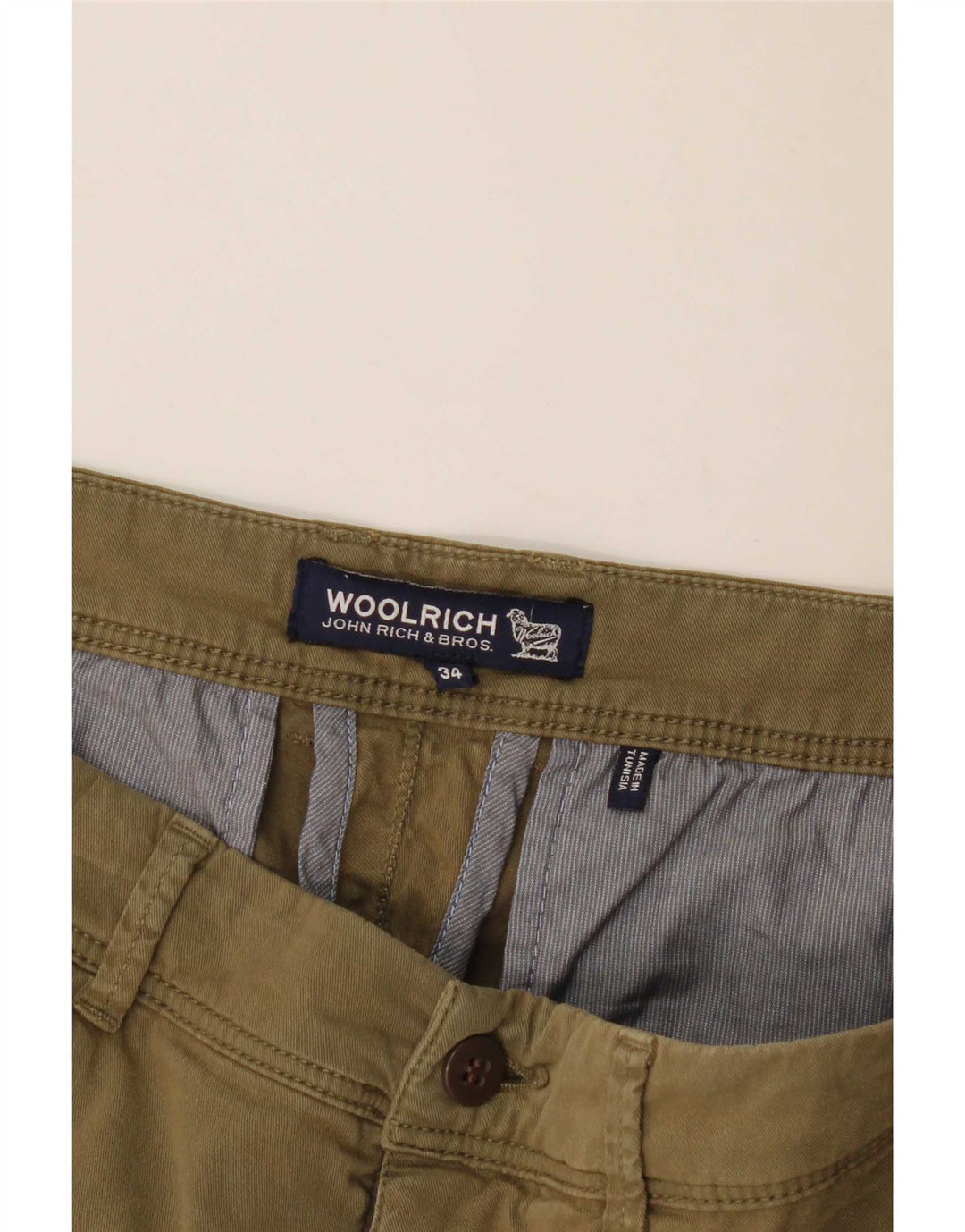 Woolrich Herren Chino-Shorts W34 Large Khaki