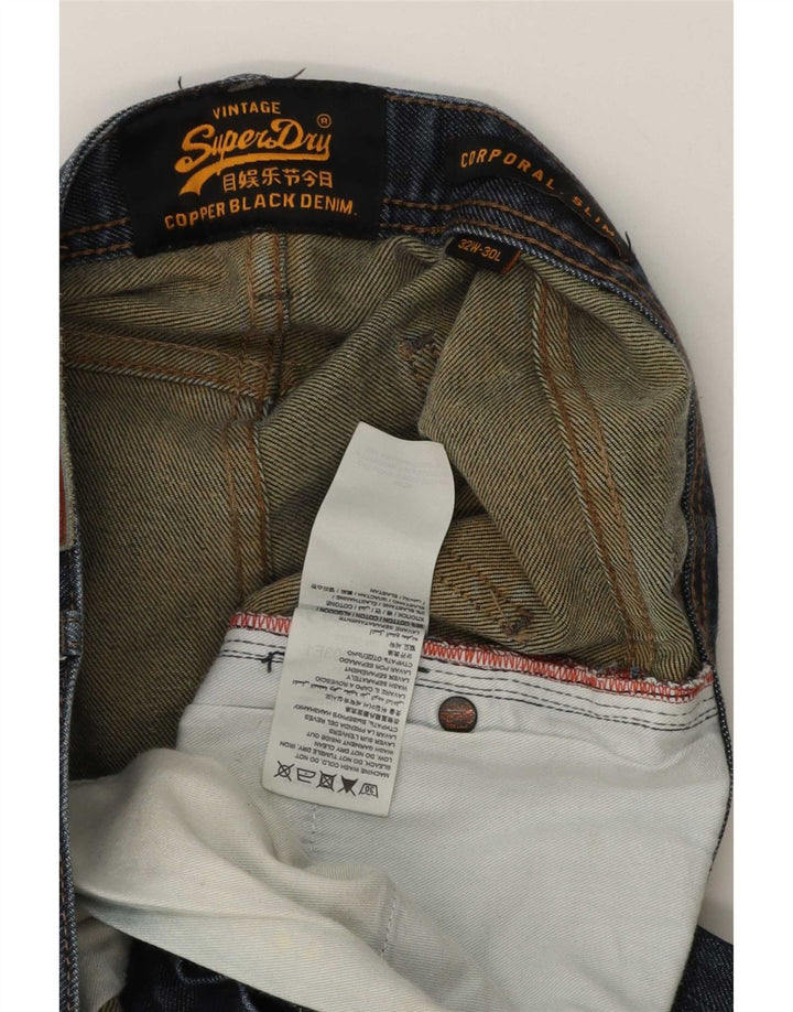 Superdry Herren Slim Jeans W32 L30 Blaue Baumwolle