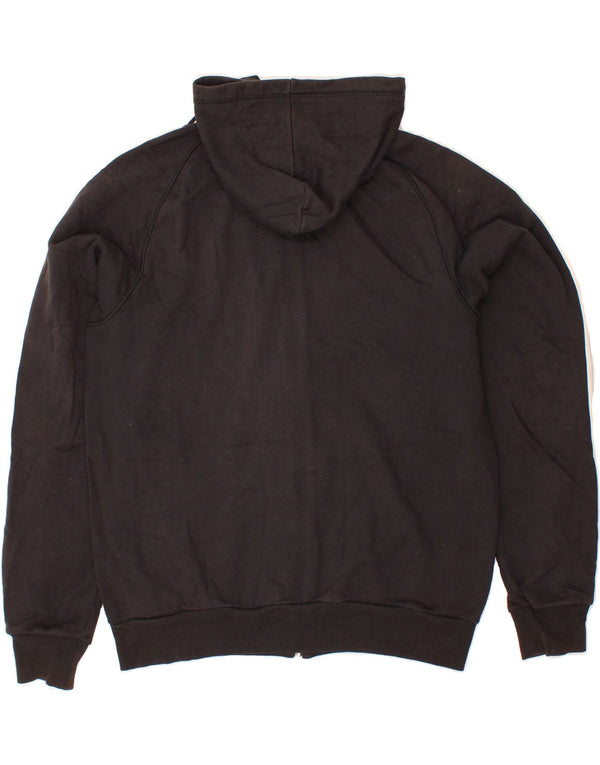 ADIDAS Herren-Kapuzenpullover mit Reißverschluss, groß, schwarze Baumwolle