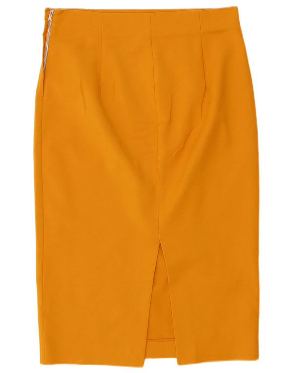 Zara Damen Bleistiftrock Large W30 Gelb