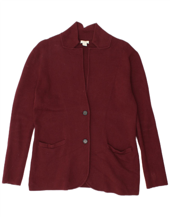 J. Crew Damen-Blazerjacke mit 2 Knöpfen, Gr. 10, Größe S, Burgunderrot, Baumwolle