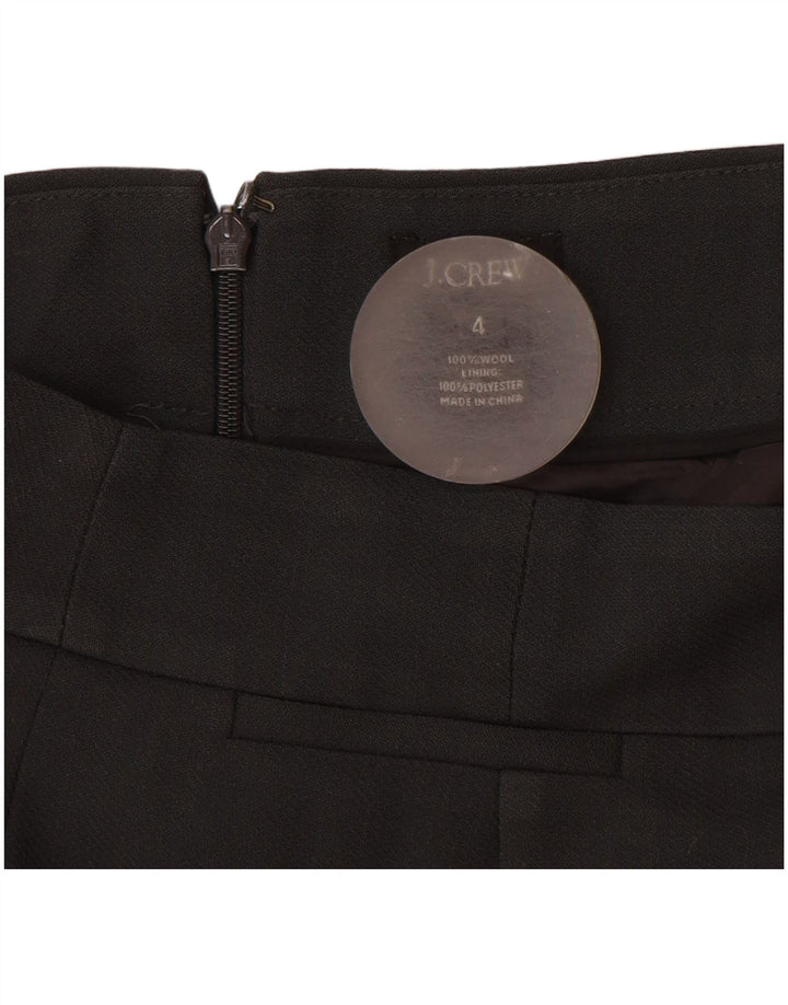 Gerader Rock für Damen von J. Crew, US 4, Größe S, W28, schwarze Wolle
