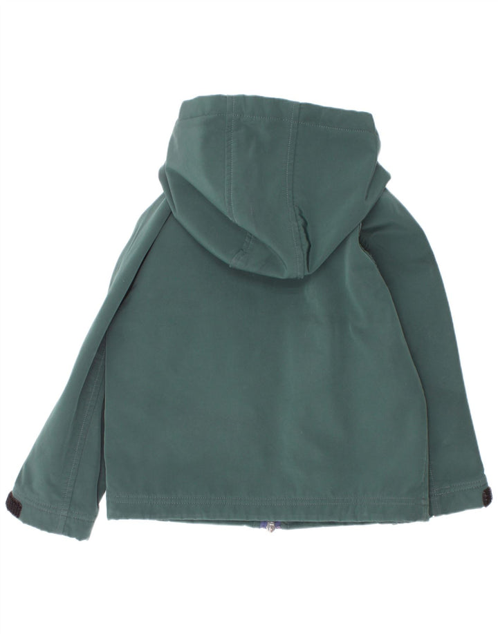 K-Way Jungen-Windbreakerjacke mit Kapuze, 4–5 Jahre, grünes Polyester