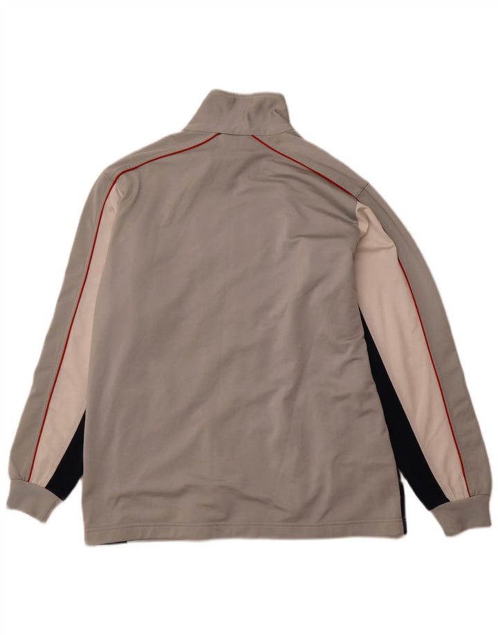 KAPPA Herren-Trainingsanzug-Top-Jacke, großes graues Farbblock-Polyester