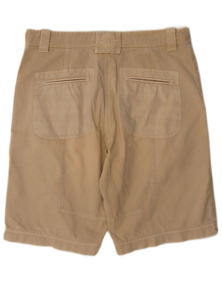 Vintage Herren Chino-Shorts mit Grafik, W36, groß, Beige