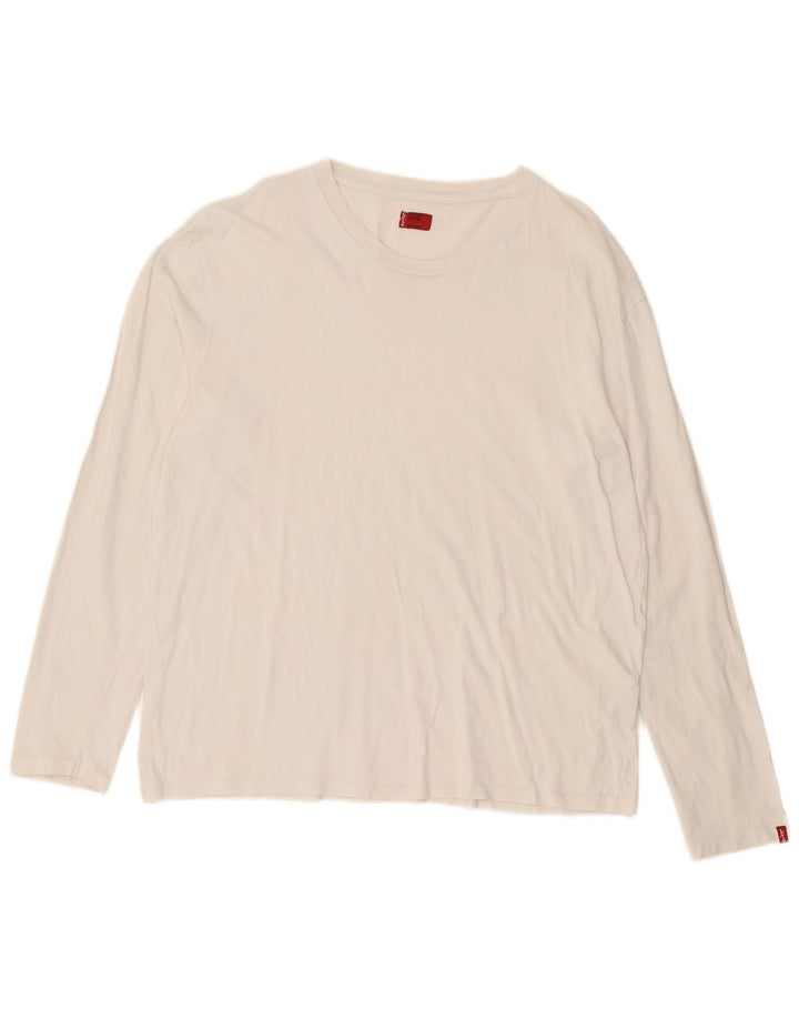 Levi's Herren-Top, langärmelig, XL, weiße Baumwolle