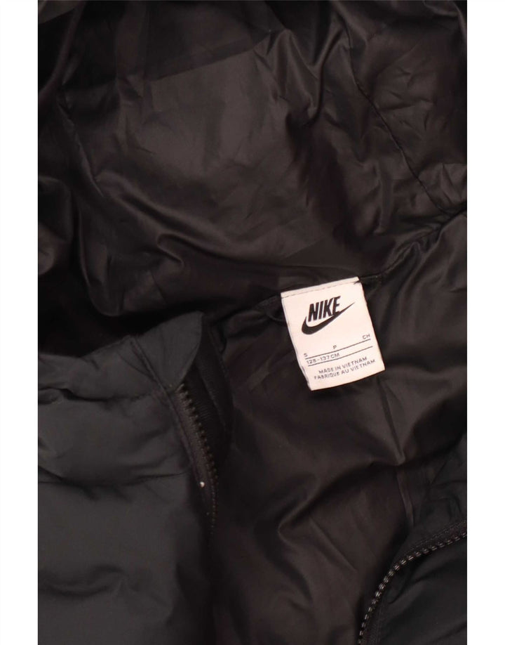 Nike Mädchen-Kapuzenjacke, gepolstert, 8–9 Jahre, Größe S, Schwarz