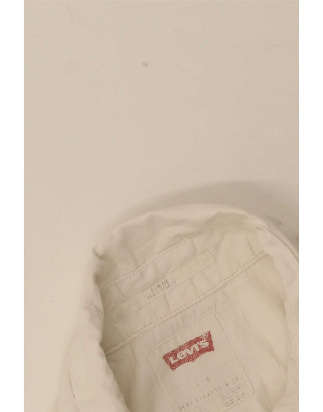 Levi's Herren Kurzarm-Slim-Fit-Hemd, Größe L, gebrochenes Weiß