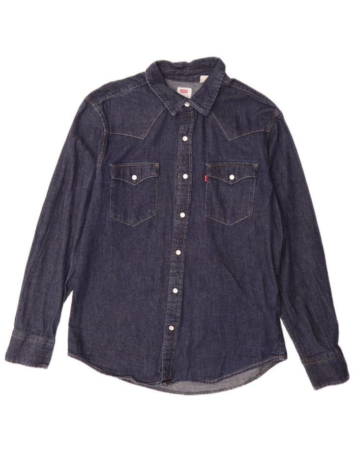 Levi's Herren-Jeanshemd mit Standard-Passform, mittelblau, klassisch