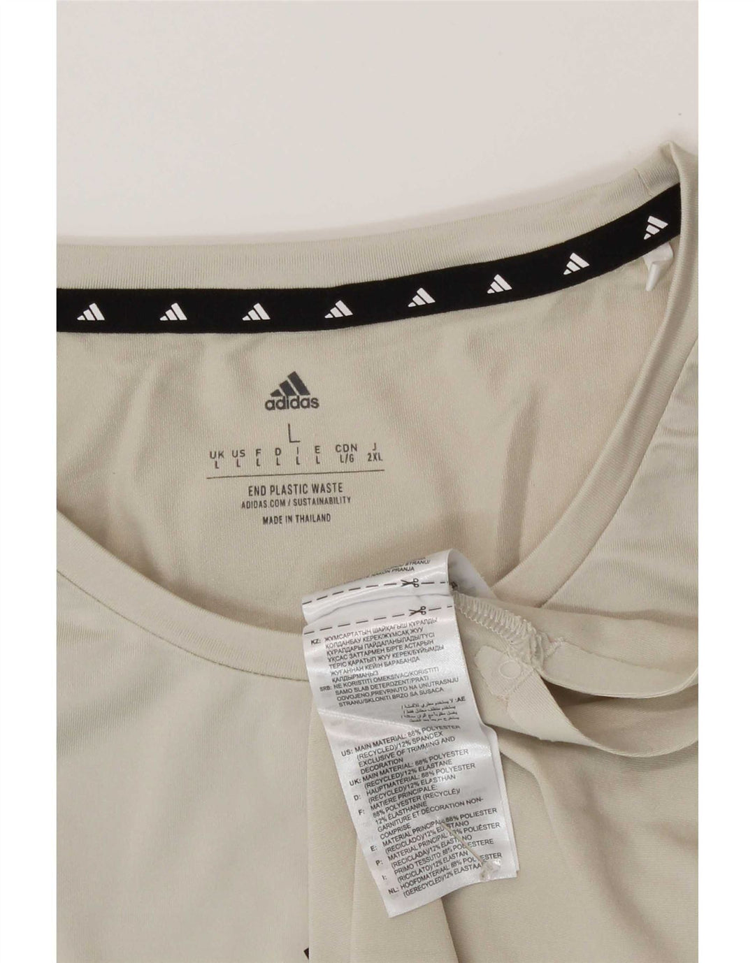 Adidas Herren Grafik T-Shirt Top Large Off White
