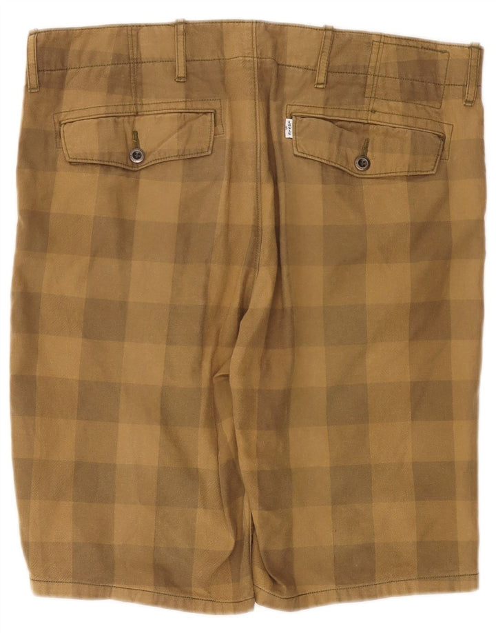 LEVI'S Herren Chino-Shorts W33 Medium Khaki Gingham Cotton