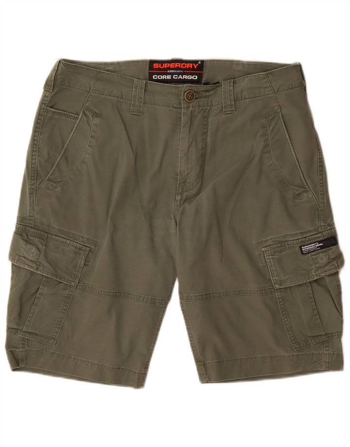 Superdry Herren Cargoshorts W32 Medium Khaki Baumwolle