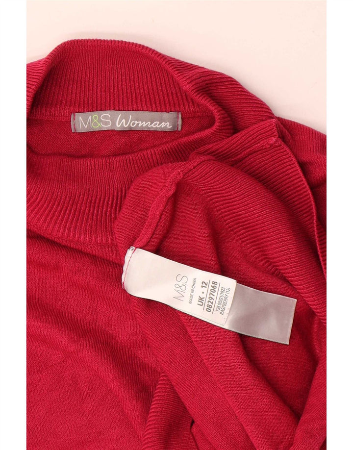 Marks & Spencer Rollkragenpullover für Damen, UK 12, Mittelrot, Acryl