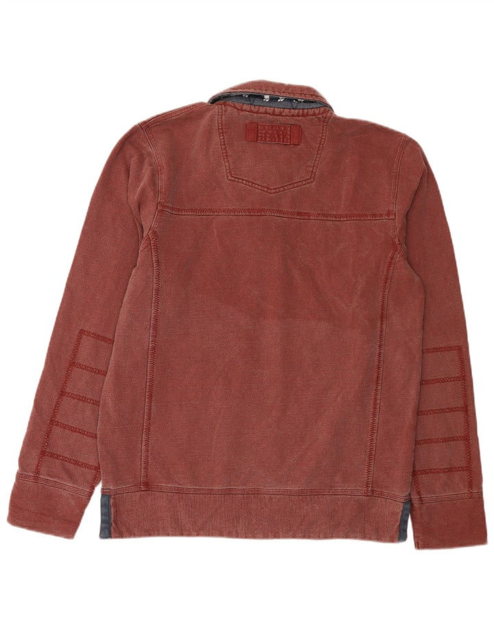 Fat Face Herren-Sweatshirt mit Rollkragen, Größe S, Baumwolle, Rot