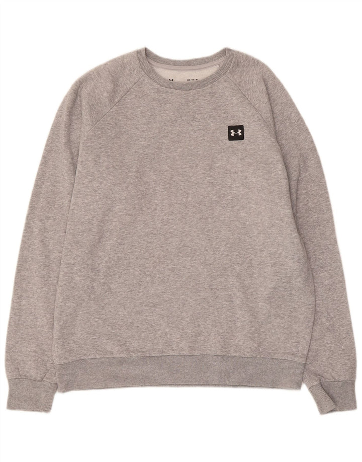 UNDER ARMOUR Herren Cold Gear Sweatshirt-Pullover mittelgrau gefleckte Baumwolle