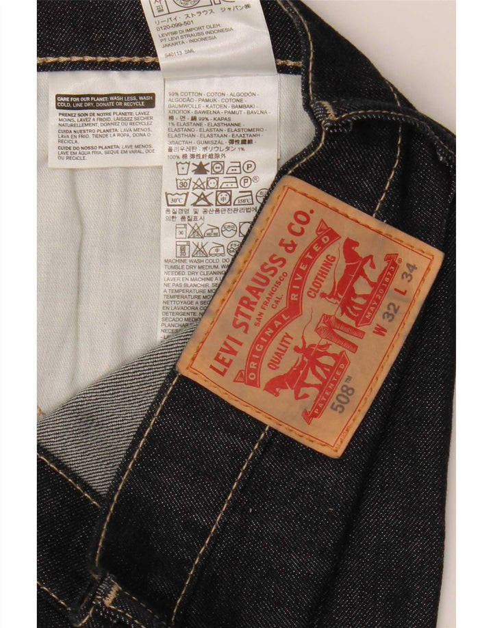 Levi's Herren 508 Slim Jeans W32 L34 Marineblau Baumwolle