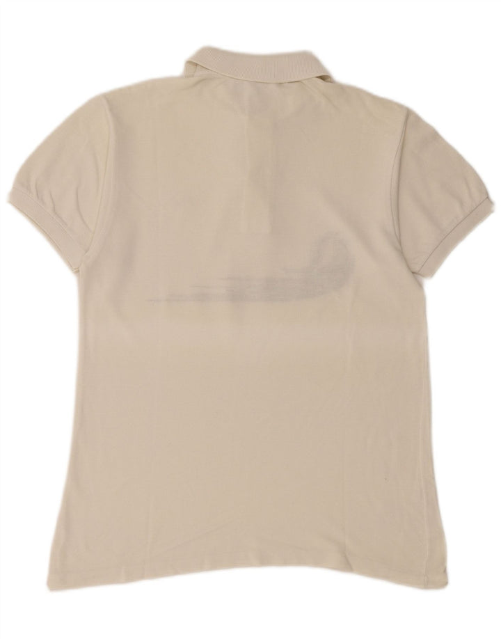 LACOSTE Herren-Poloshirt, Größe 3, klein, weiße Baumwolle