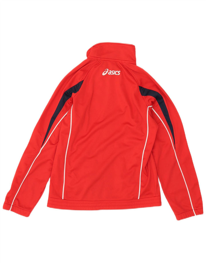 Asics Damen-Trainingsanzug-Top-Jacke, UK-Größe 8, klein, rot, Farbblock