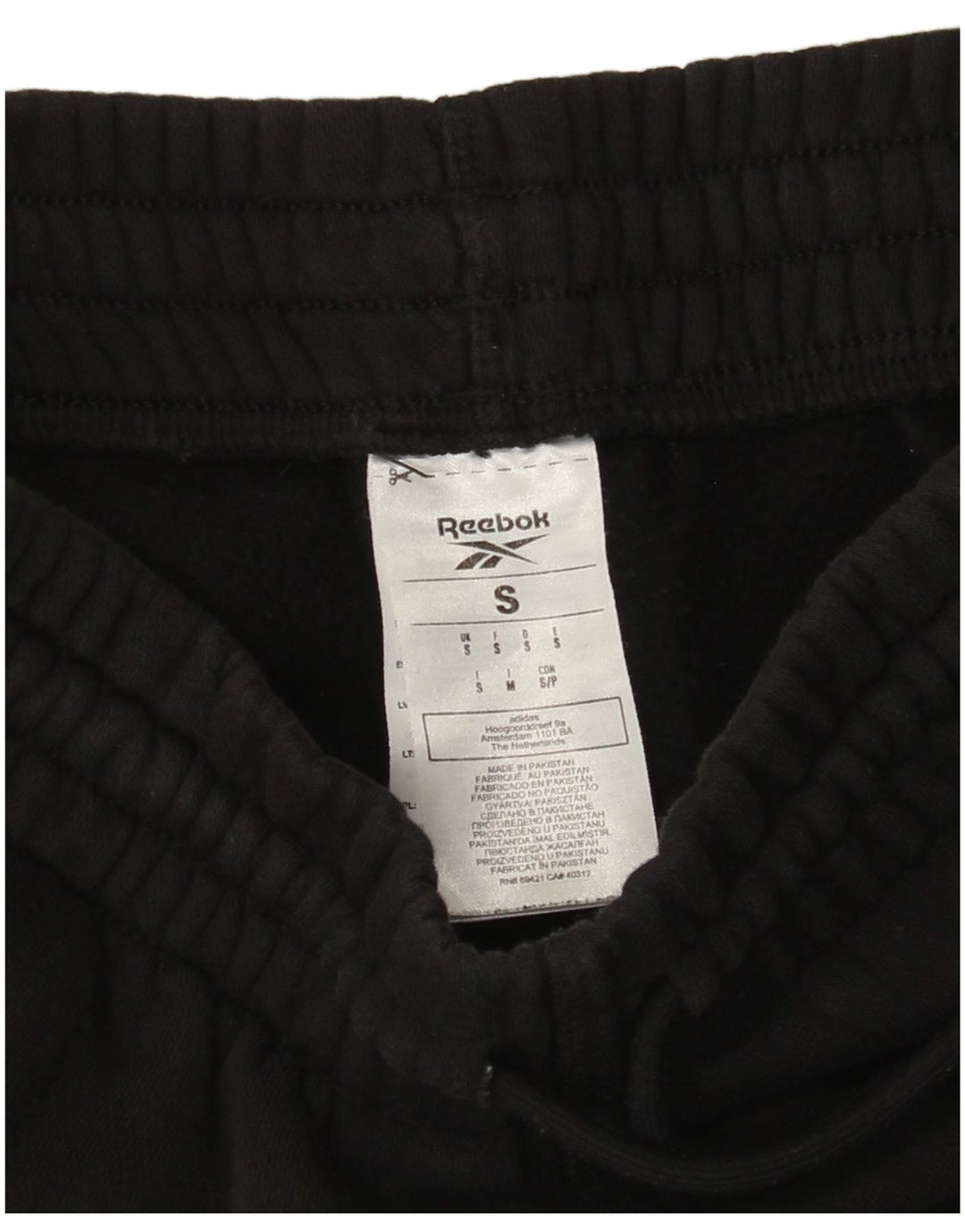 Reebok Herren Sport Shorts Small Schwarz Baumwolle