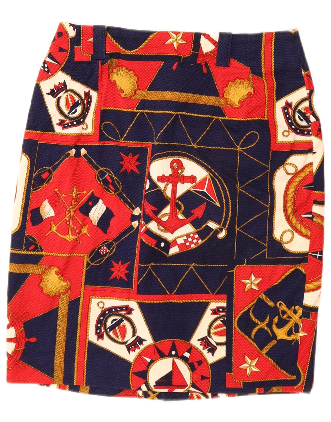 LES COPAINS Damen Bleistiftrock IT 42 Medium W26 Marineblau