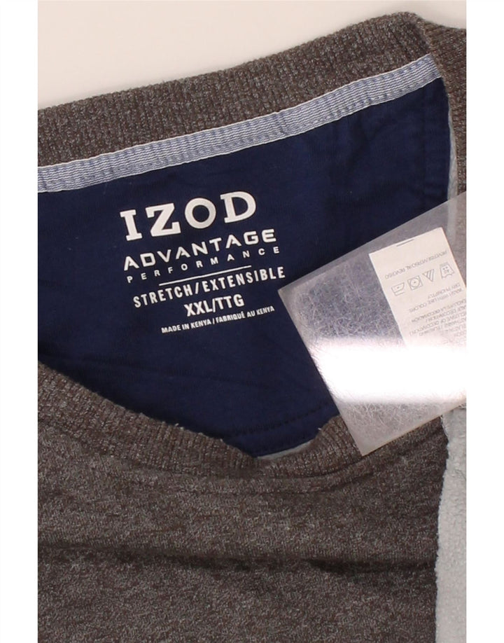 IZOD Mens Sweatshirt Jumper 2XL Grey Polyester Vintage Izod and Second-Hand Izod from Messina Hembry 