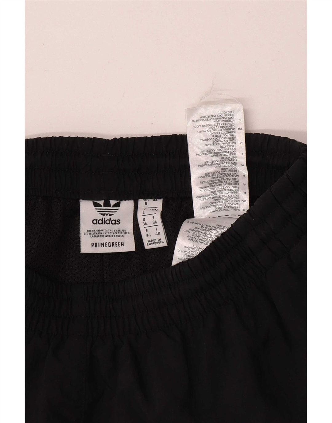 Adidas Damen Sportshorts UK 8 Small Schwarz Polyester