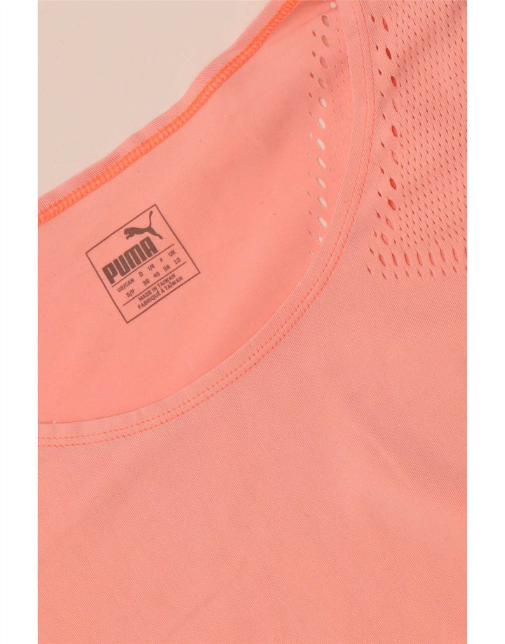 Puma Damen T-Shirt Top UK 10 Small Orange