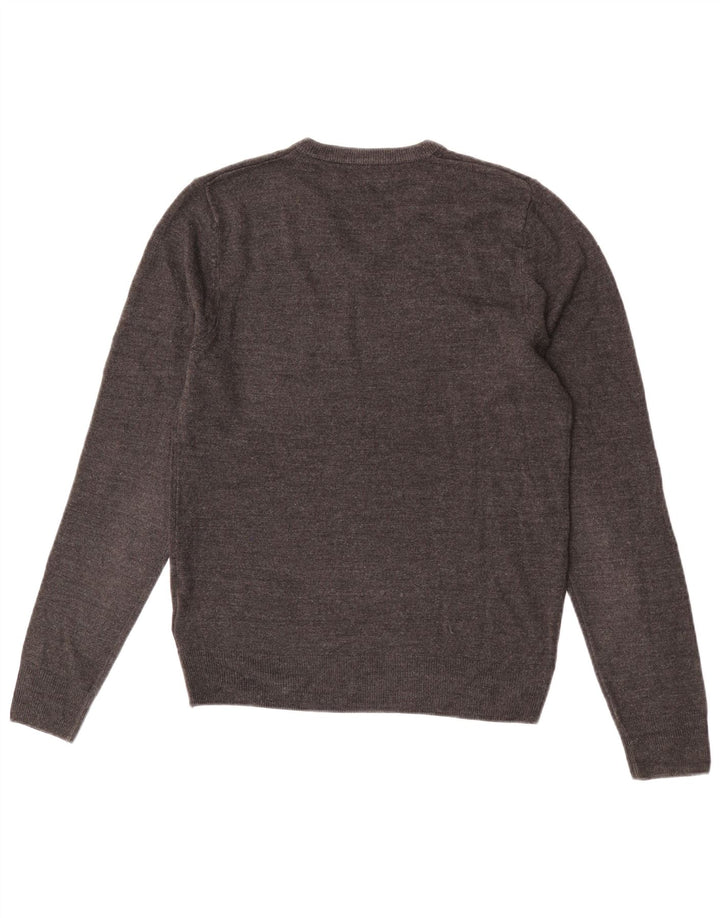 Marks & Spencer Herren-Pullover mit V-Ausschnitt, klein, Acryl, Grau