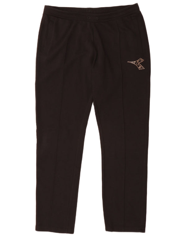 Diadora Trainingshose für Damen, UK 20 2XL, schwarze Baumwolle
