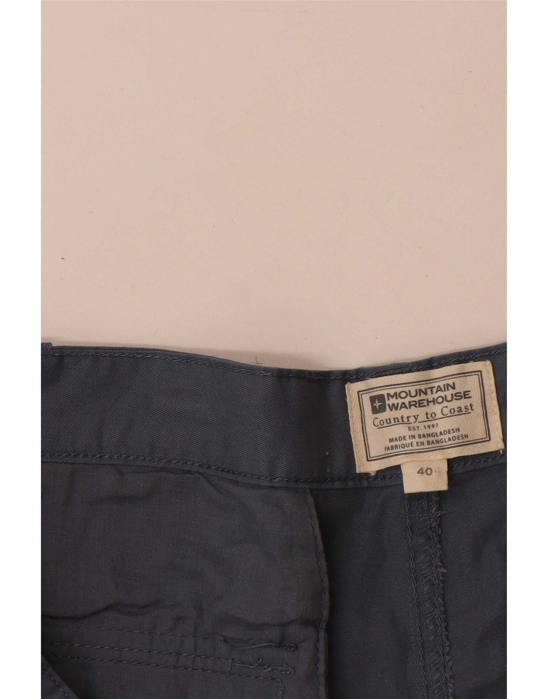 Mountain Warehouse Herren-Cargoshorts W40 XL, blaue Baumwolle