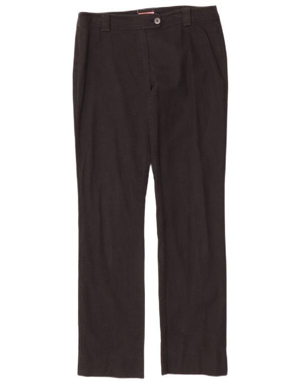 Max & Co. Gerade Damen-Anzughose, UK 8, Größe S, W28, L31, Schwarz, Baumwolle