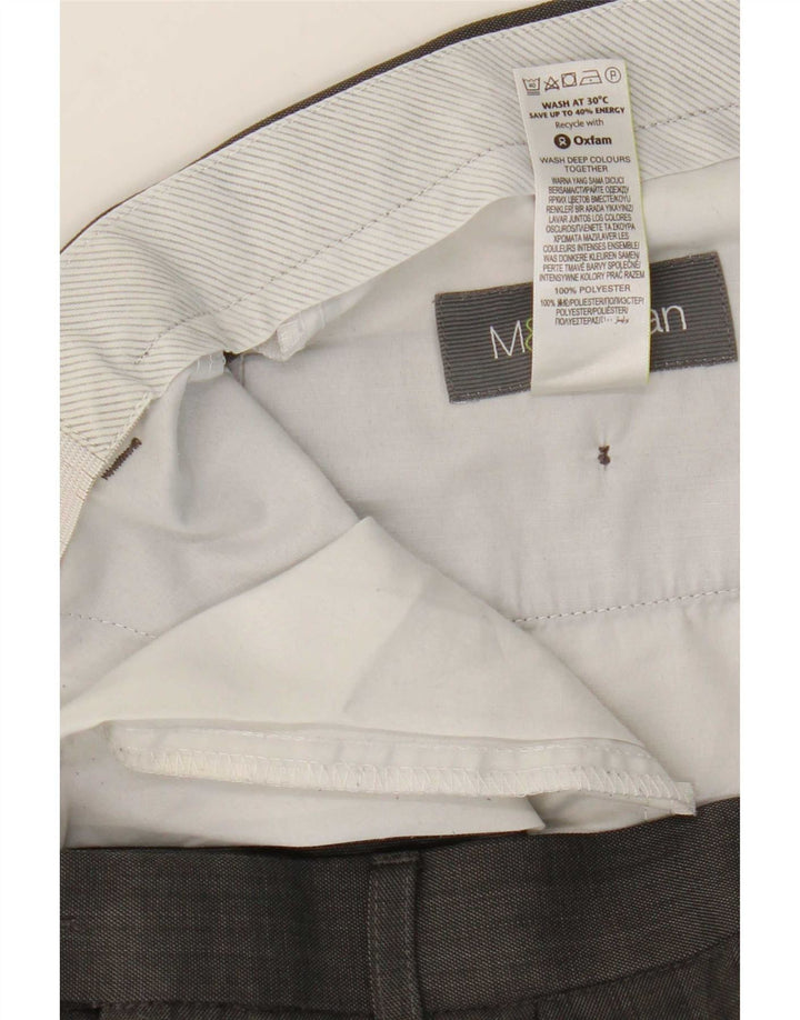 Marks & Spencer Herren-Anzughose mit Pegged-Anzug, W34, L31, schwarzes Polyester
