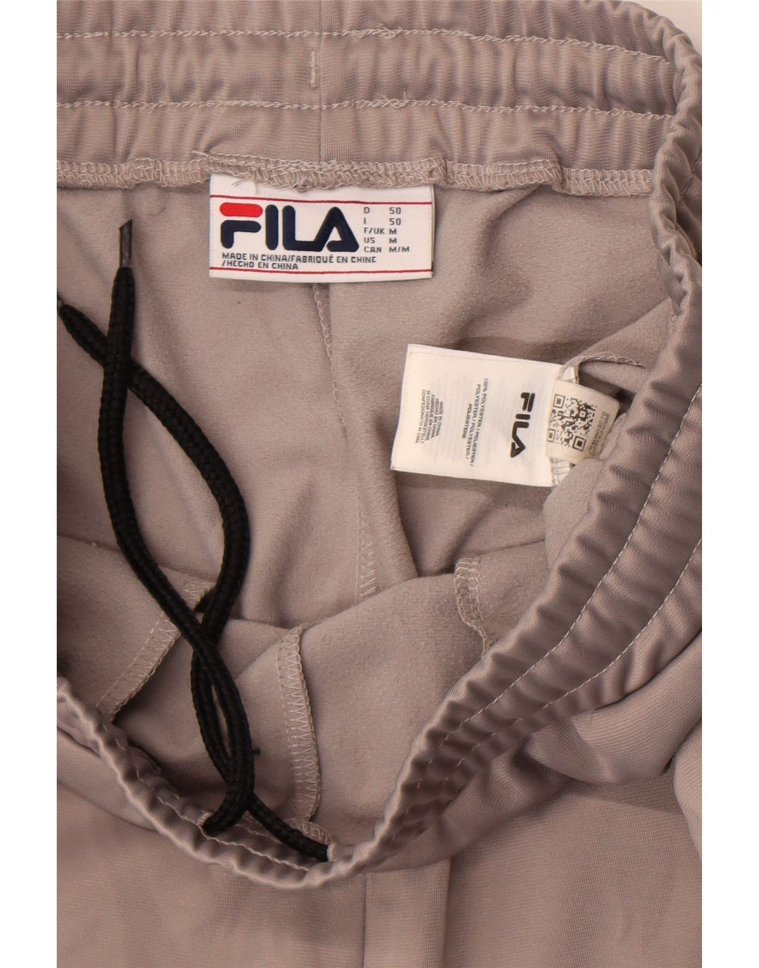 Fila Herren-Trainingshose, mittelgraues Polyester